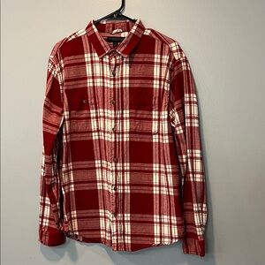 Aeropostale Designed in NYC Red and White Plaid Shirt